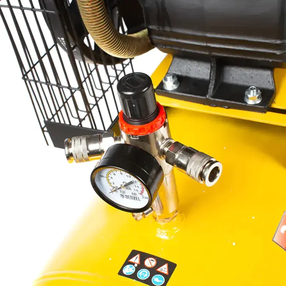 DENZEL BCV2300/100 компрессор воздушный 2.3 квт, ременный привод, 100 литров, 440 л/мин 58111