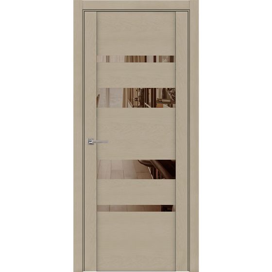 Купить Фото межкомнатной двери экошпон Uberture Uniline Soft Touch 30013 софт кремовый с зеркалом