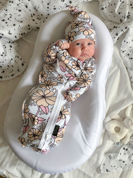 Пелёнка-кокон Mjölk Spring Blossoms, уценка