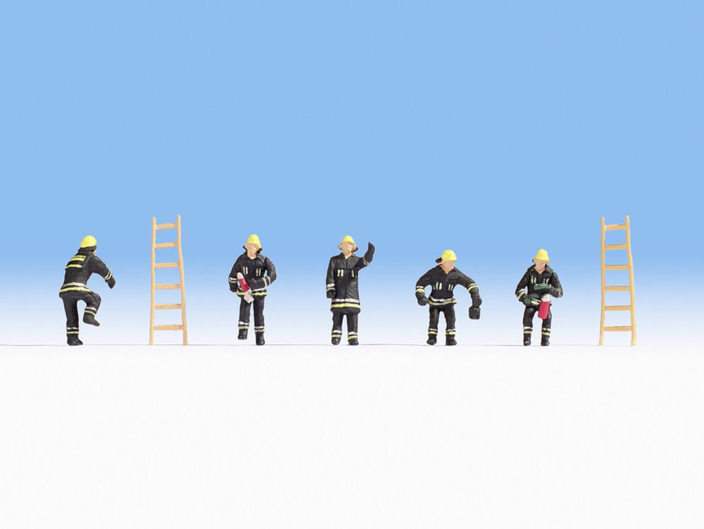 Пожарные, 5 чел.и 2 лестницы