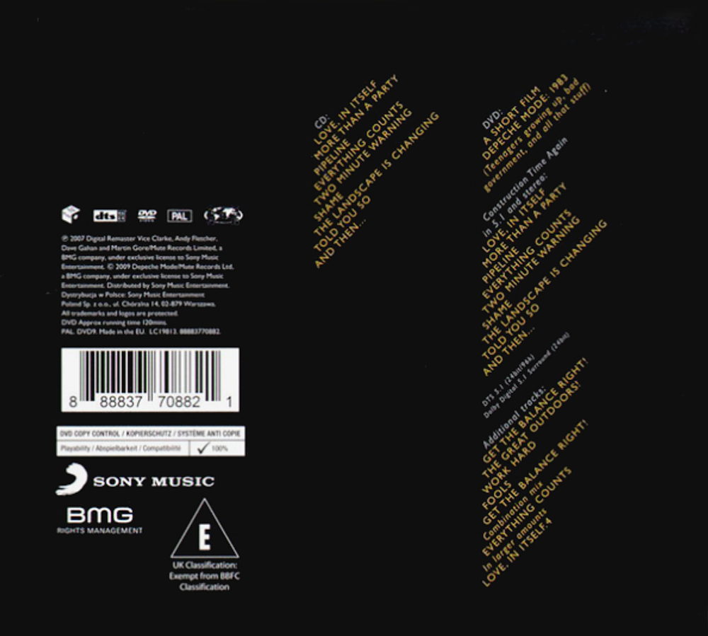 Depeche Mode / Construction Time Again (CD+DVD)
