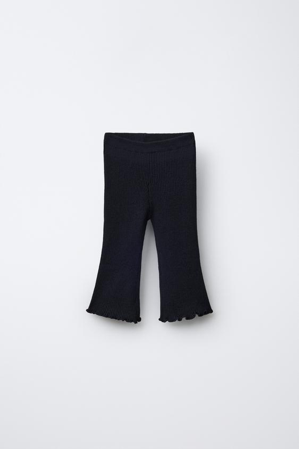 ZARA БРЮКИ FLARE В РУБЧИК, СИНИЙ