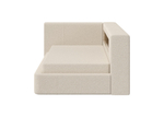 Диван-кровать Cube c нишей L (молочный, букле)