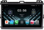 Магнитола для Toyota Land Cruiser Prado 120, Lexus GX470 (экран климата внизу) - FarCar DX456M монитор 9" IPS на Android 13, 4+64Гб, CarPlay