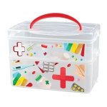 КОРОБКА УНИВЕРСАЛЬНАЯ С РУЧКОЙ И ДЕКОРОМ MULTI BOX 2 СЕКЦИИ, 245Х160ММ (аптечка)