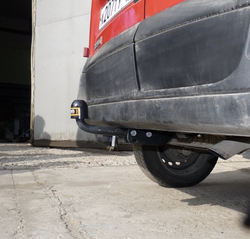 Фаркоп на Renault Kangoo 1998-2010, Nissan Kubistar 2003-2009 без подрезки бампера. Тип шара: A. Нагрузки: 1250/75 кг, RN 05