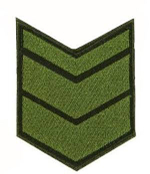 Нашивка за выслугу 11 лет оливковая (на липучке)