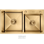 Мойка для кухни из нержавеющей стали  PVD GERHANS K37843G-S