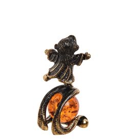 Народные промыслы AM-2882 Фигурка «Знак зодиака-Дева» (латунь, янтарь)