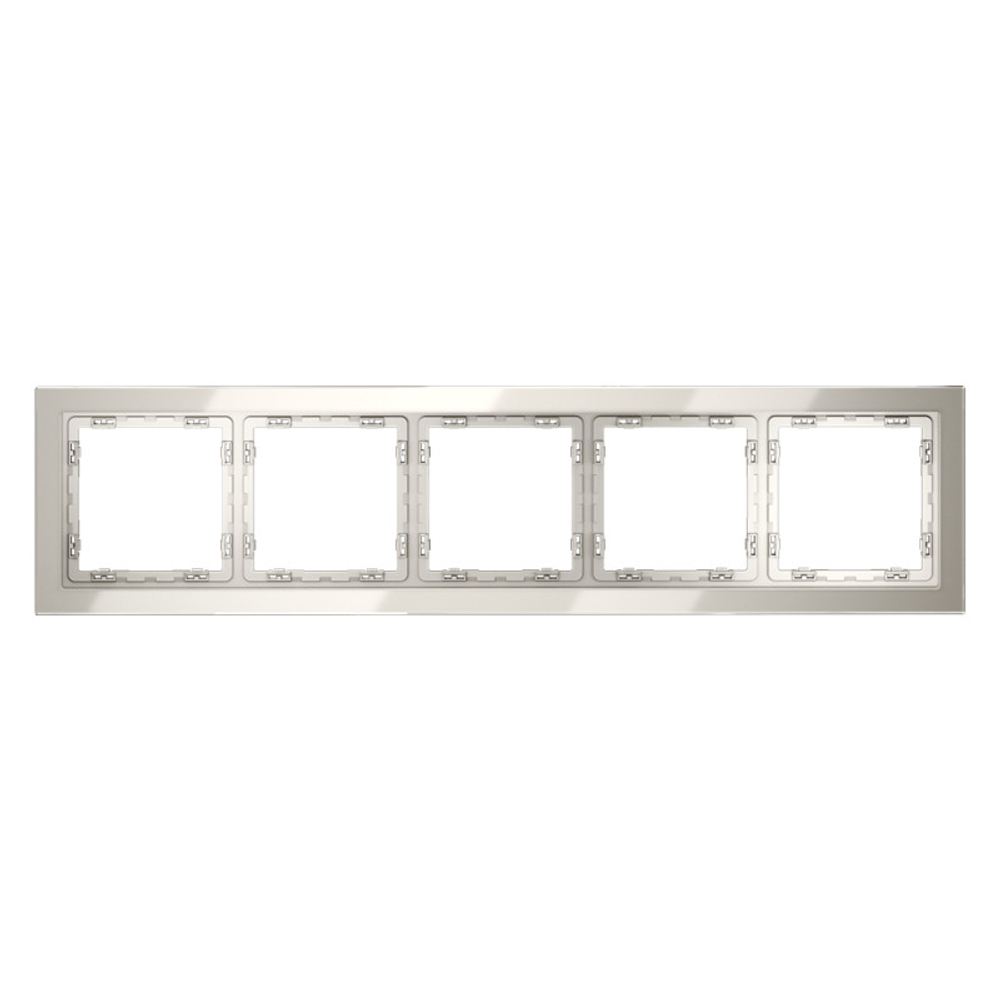 Рамка стеклянная VOLTUM S70 на 5 постов, (кашемир, стекло)