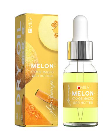 Milv Сухое укрепляющее масло для ногтей «MELON». 15 мл