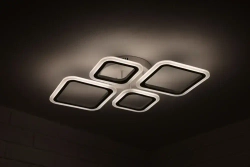 Люстра потолочная, светильник потолочный,Quedo-2+2 F, цвет белый, мощность: 72W. С Пультом в комплекте. Площадь освещения до 18м2. Люстра светодиодная