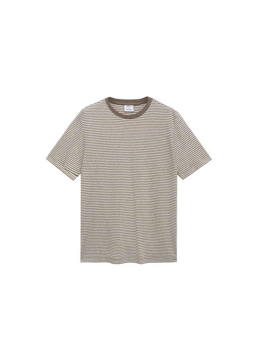 Льняная футболка slim fit в полоску