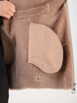 Дубленка зимняя натуральная оверсайз больших размеров