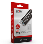 Картридер USB - Xaб Ginzzu GR-315UB (7USB 3.0)