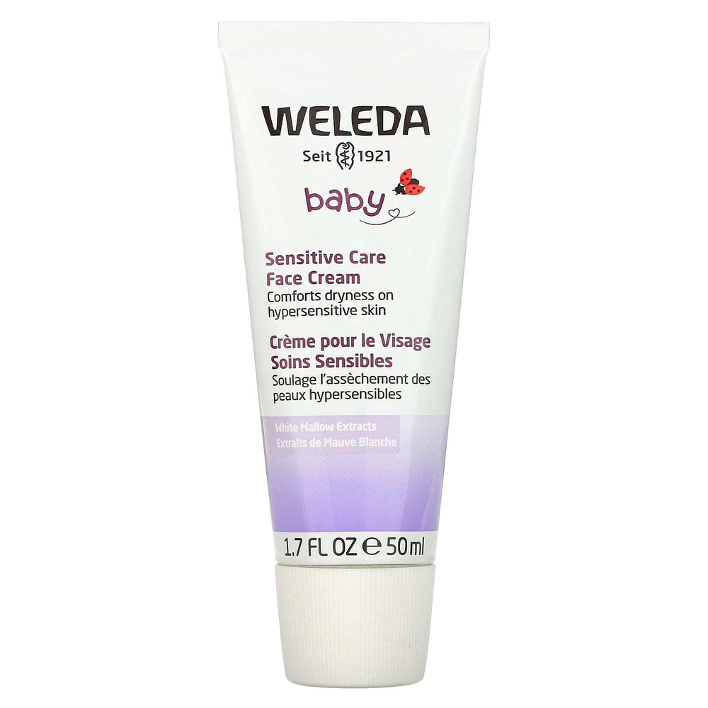 Weleda, Детский крем для чувствительной кожи, с экстрактом белой мальвы, 50 мл (1,7 жидк. унц.)