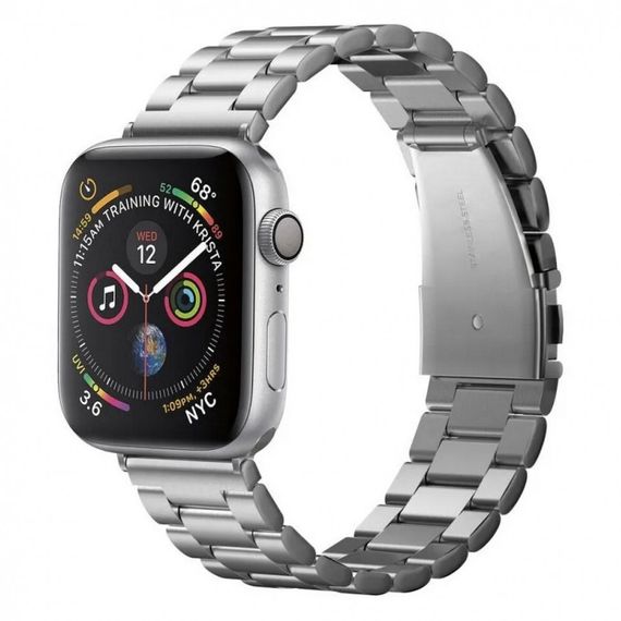 Ремешок Spigen Modern Fit для Apple Watch 42 мм, 44 мм, 45 мм (062MP25404), серебристый