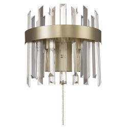 Citilux Лаура CL301422 Бра хрустальное с выключателем Шампань