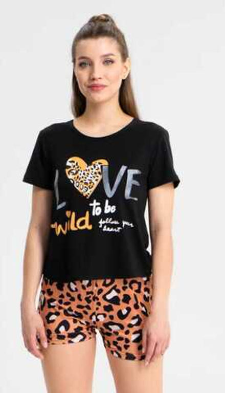 [m]Пижама жен.б/в шорты+футб мультик (норма) В0206