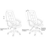 Кресло руководителя Helmi HL-E89 "Blocks" LUX, ткань SY светло-серая, мягкий подлокотник, хром