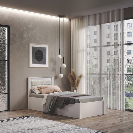 Кровать Монако КР-17 кашемир 0,9