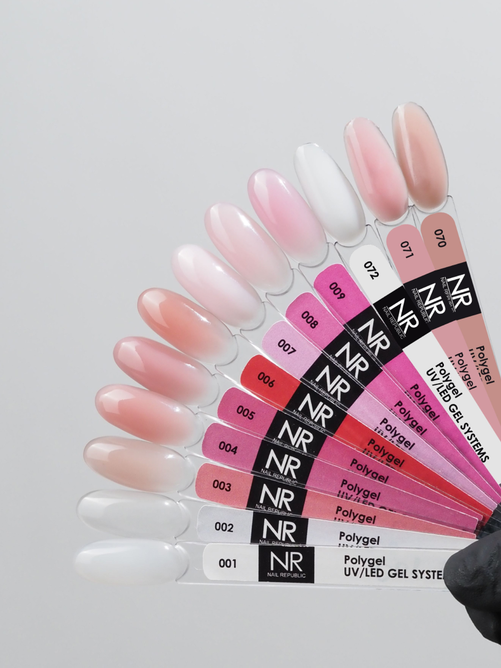 NR PolyGel полигель для наращивания ногтей № 001 молочный, 30 гр