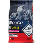 Сухой корм Monge Dog BWild LOW GRAIN Puppy & junior для щенков, низкозерновой, из мяса оленя 2,5 кг