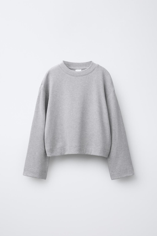 ZARA ЛОНГСЛИВ SOFT TOUCH, СЕРЫЙ
