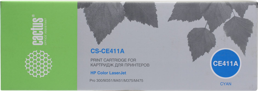 Картридж Cactus CS-CE411A Cyan для HP LJ Pro 300 M351 / Pro 400 M451