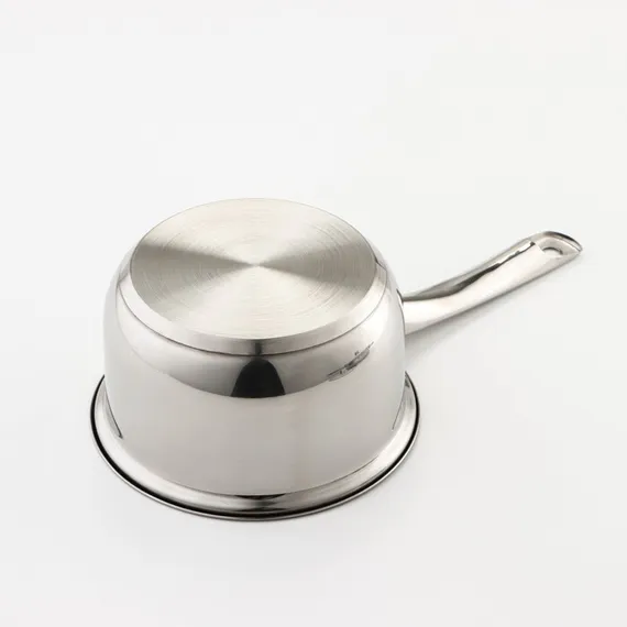 Набор Доляна «Классика», 8 предметов: ковш 1,5 л, 2 кастрюли 2/3 л, сковорода d=24 см, 4 крышки, стенки 0,3 мм, дно 5 мм