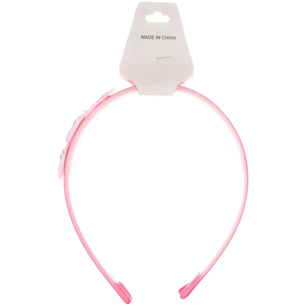 Ободок для волос детский на блистере «РОЗОВОЕ ОБЛАКО», единорог, микс 6 цветов, 1см