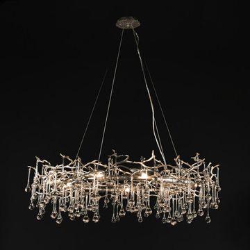 Подвесная люстра 10*G9 10068/1000 SG золото с серебром Bijout LOFT IT