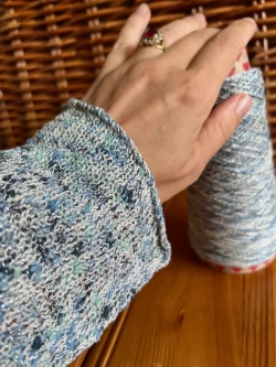 Пряжа для вязания Хлопок с люрексом