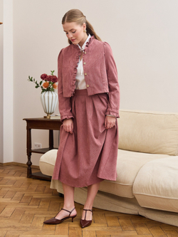 Юбка бохо вельветовая миди