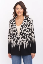 Жакет Д 3303/1 черно-бежевый