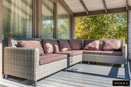 Диван угловой MOKKA BELLA, серый