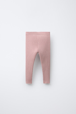 ZARA ЛЕГИНСЫ В РУБЧИК, РОЗОВЫЙ