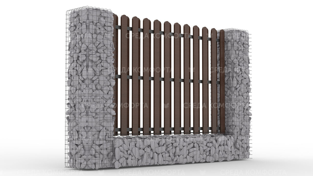 Деревянный забор ZBR0102