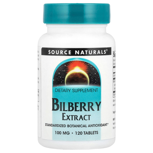 Source Naturals, Экстракт черники, 100 мг, 120 таблеток