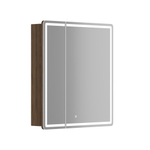 Зеркальный шкаф для ванной комнаты Sancos Mirror 690x150х740 мм, с LED подсветкой, цвет дуб чарльстон, с розеткой, арт. MI70ECH