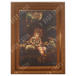 Н/х. Божественный пастырь (Иисус-ягненок). Холст, масло. Испания, 2-я пол. XIX в.