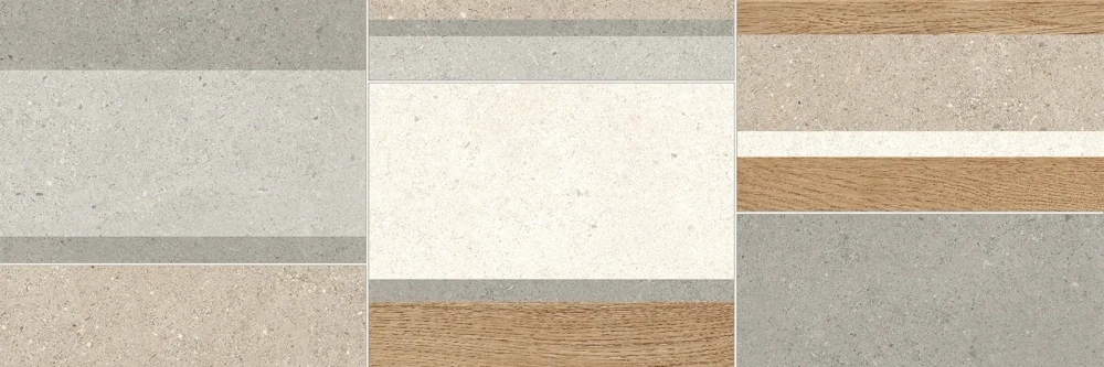 Настенная плитка Alma Ceramica TWU3090AGL14R Angola 30x90 микс матовая под камень / под дерево /