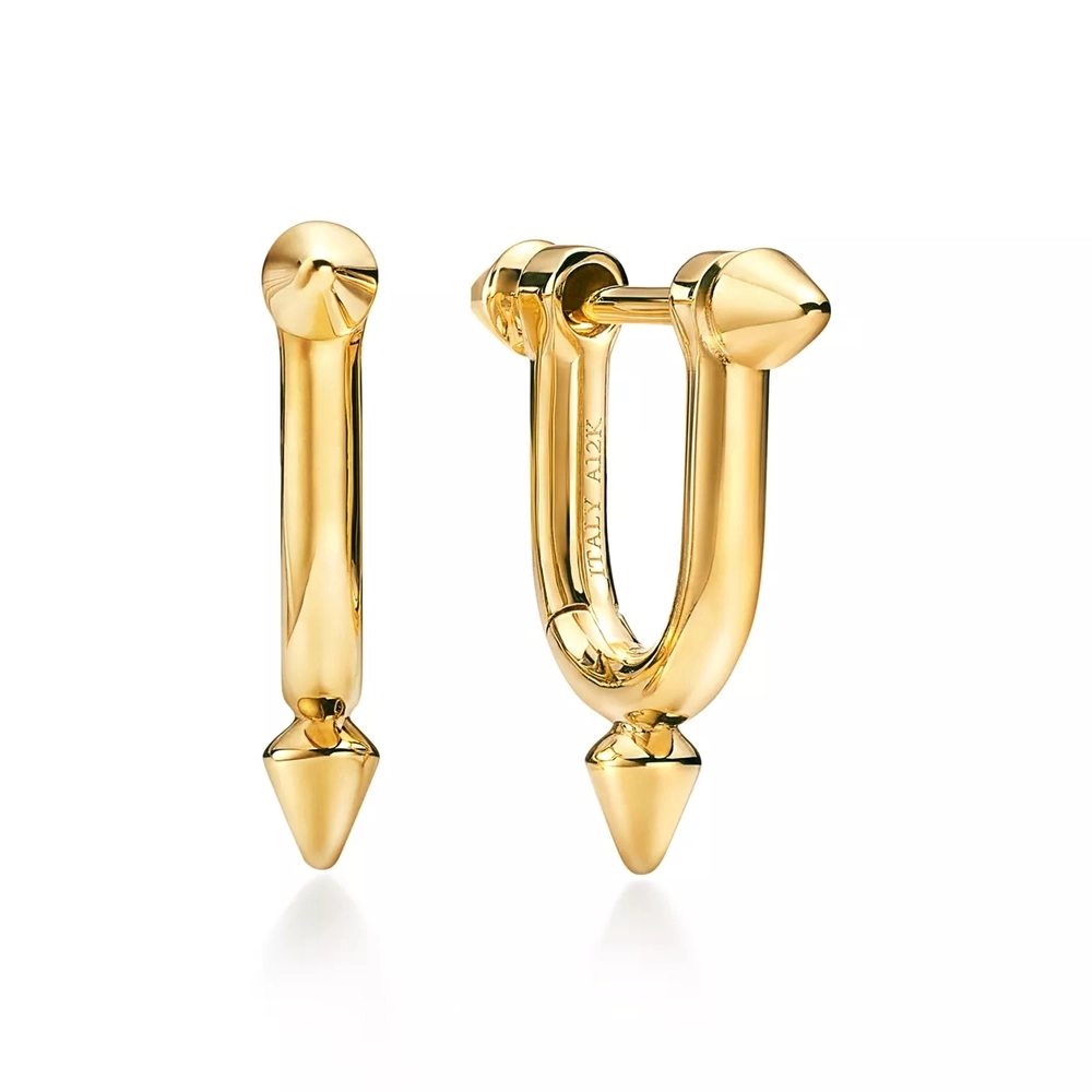 Серьги из жёлтого золота 18k,Tiffany 💠 Titan Pharrell Williams