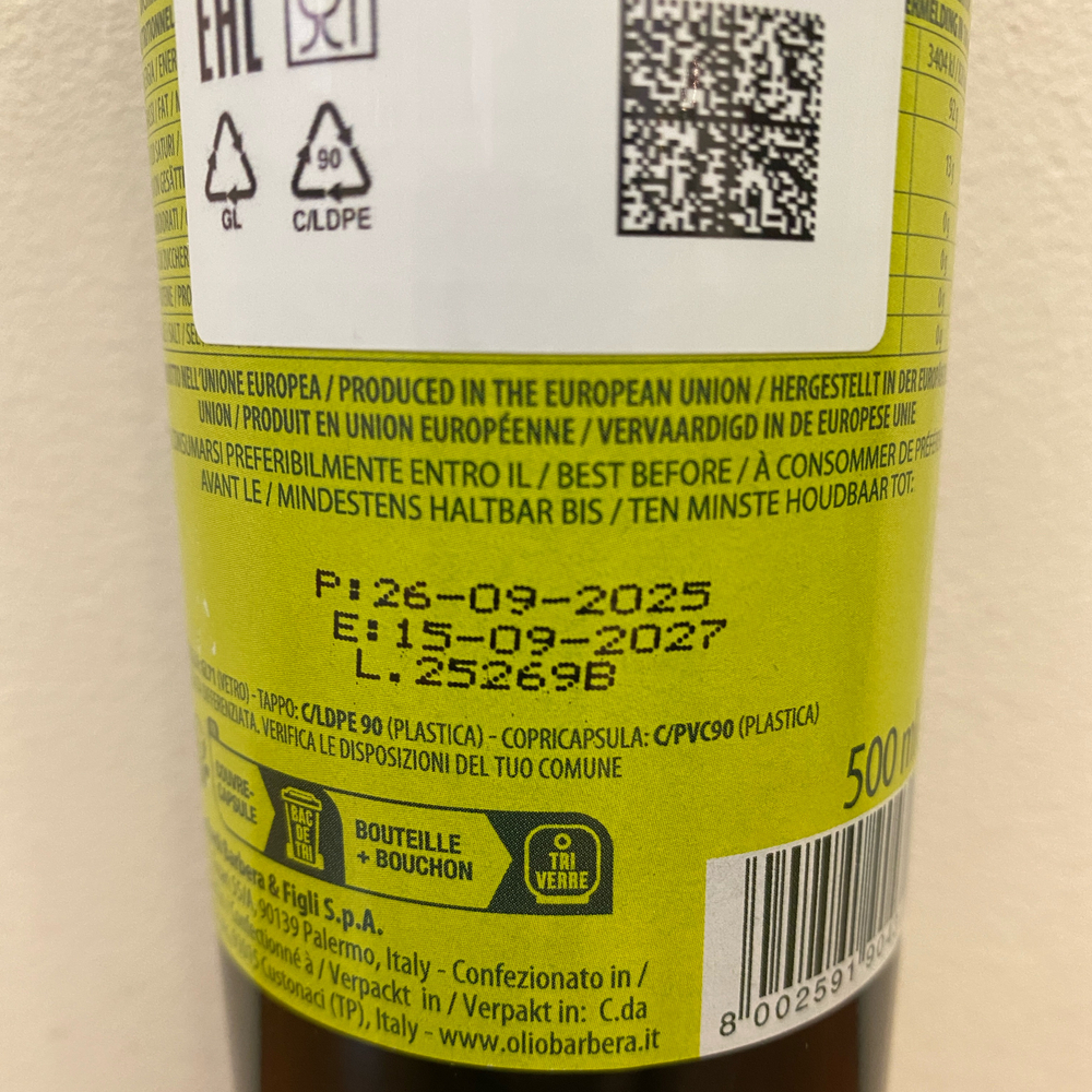 Оливковое масло BARBERA Alive Extra Virgin, 500 мл Италия