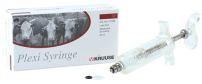 Шприц нейлон 30 мл с металлическим стержнем, пластиковая ручка, 2 шт