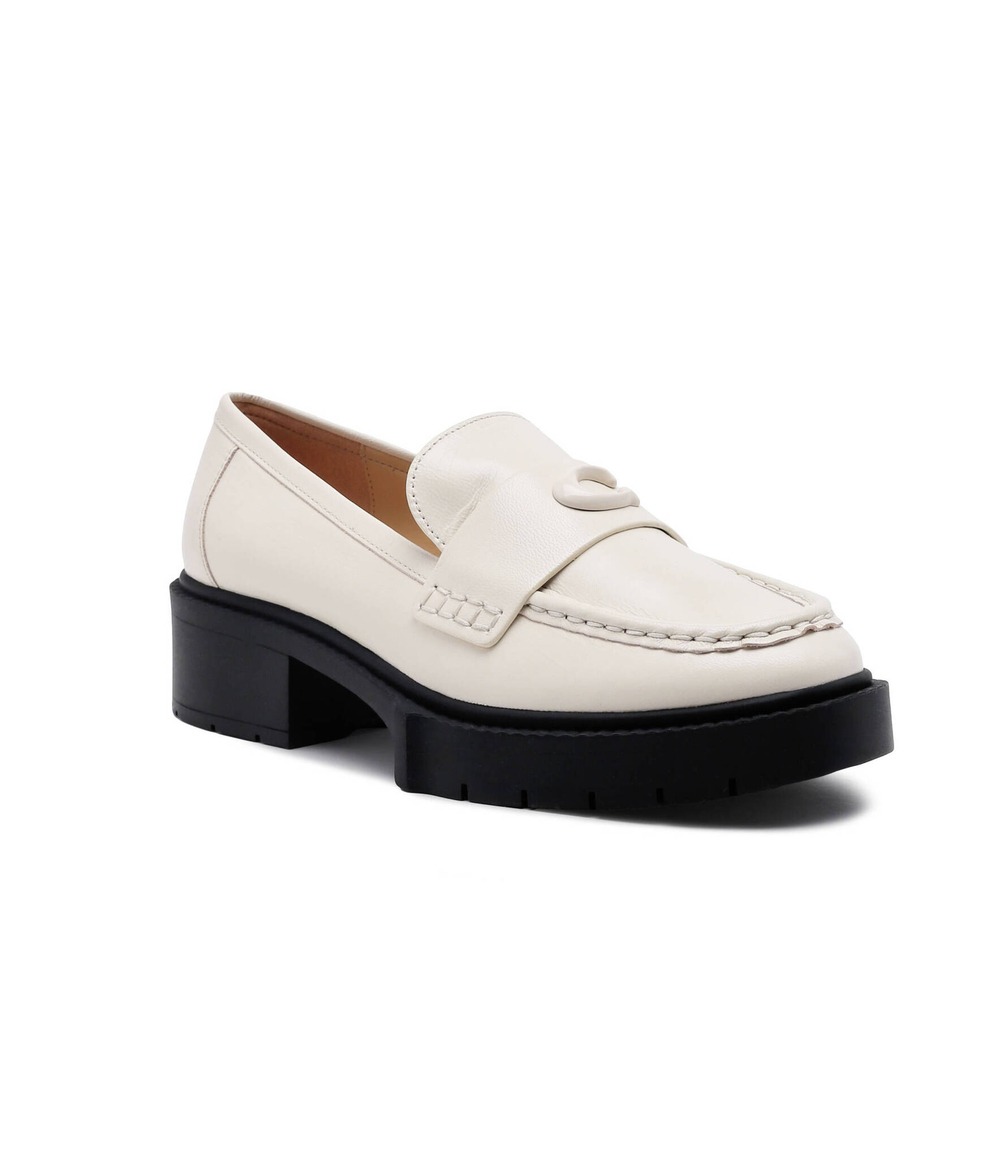 Кожаные лоферы LEAH Coach - бежевый(CB990)