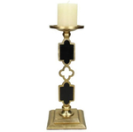 Подсвечник чёрно-золотой, 36 см