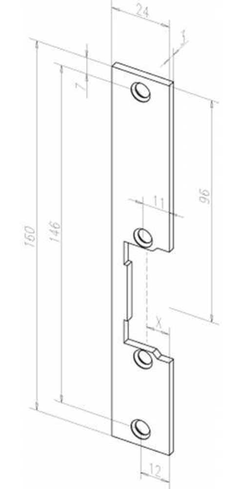 Плоская запорная планка 293