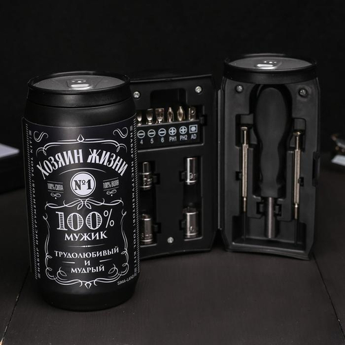 Подарочный набор инструментов в банке «Хозяин жизни», 13 предметов