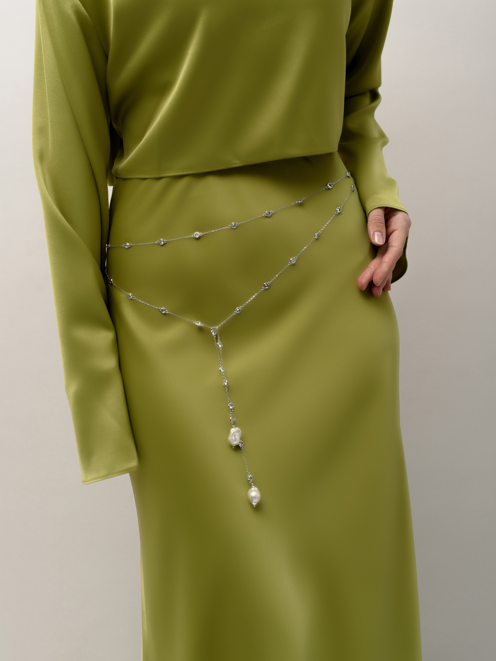 Пояс "Peephole pearl" Silver